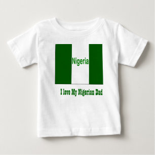 Camiseta Para Bebê Eu amo meu pai nigeriano