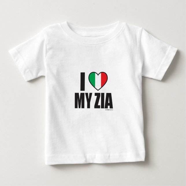 Camiseta Para Bebê EU AMO MEU ZIA.ai (Frente)
