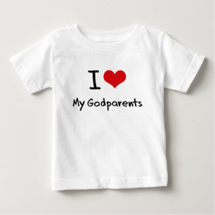 Camiseta Para Bebê Eu amo meus Godparents