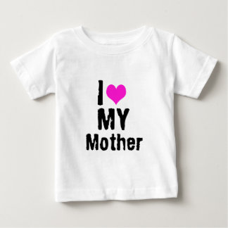 Camiseta Para Bebê Eu Amo Minha Mãe