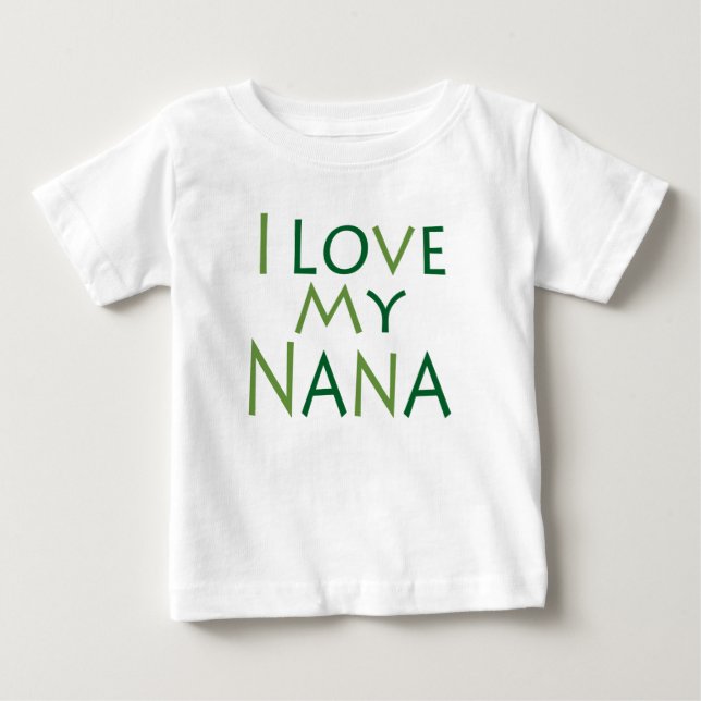 Camiseta Para Bebê Eu Amo Minha Vovó (Frente)