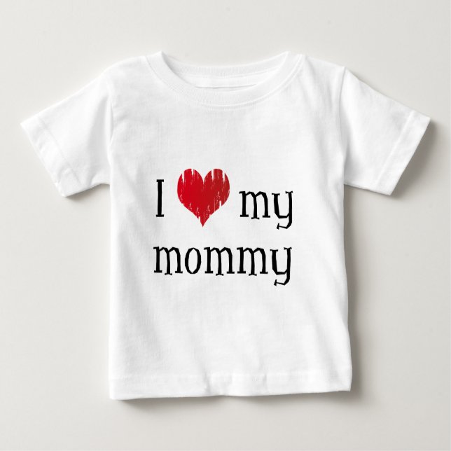Camiseta Para Bebê Eu amo minhas mamães (Frente)
