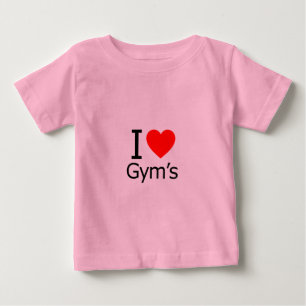 Camiseta Para Bebê Eu amo o Gym