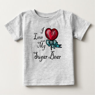Camiseta Para Bebê Eu Amo O Meu Bear De Açúcar