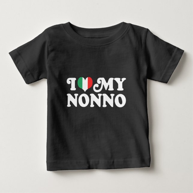 Camiseta Para Bebê Eu Amo O Meu Não (Frente)