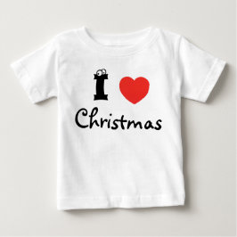Camiseta Para Bebê Eu amo o Natal