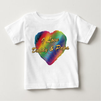 Camiseta Para Bebê Eu amo o pai e a papá