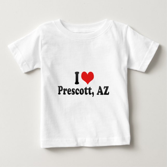 Camiseta Para Bebê Eu amo o Prescott, AZ (Frente)