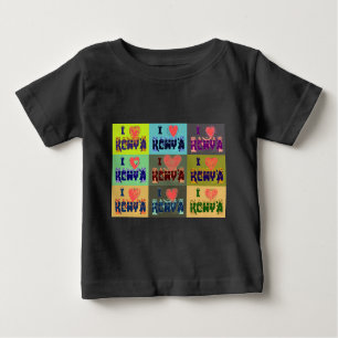 Camiseta Para Bebê Eu amo o Quênia.png