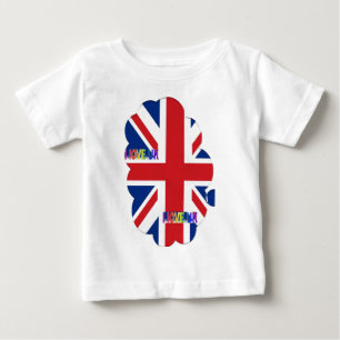CAMISETA PARA BEBÊ EU AMO O REINO UNIDO
