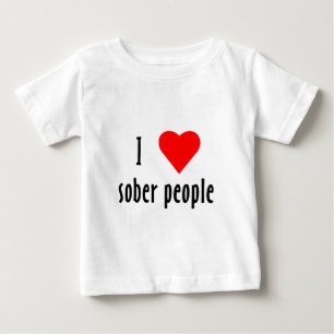 Camiseta Para Bebê Eu amo Pessoas Sober