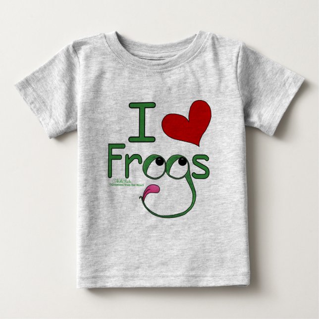 Camiseta Para Bebê Eu amo SAPOS (Frente)