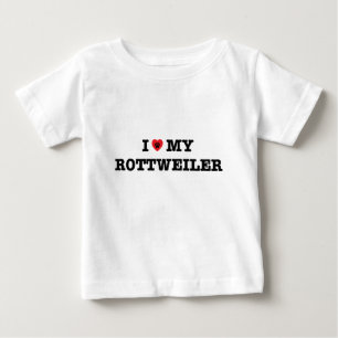 Camiseta Para Bebê Eu Corto Meu Rottweiler