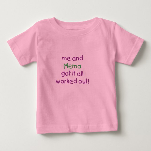 Camiseta Para Bebê Eu e Mema (Frente)