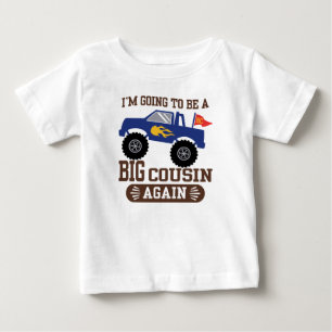 Camiseta Para Bebê Eu estou indo ser um monster truck grande do primo