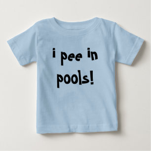 Camiseta Para Bebê eu faço xixi nas piscinas!