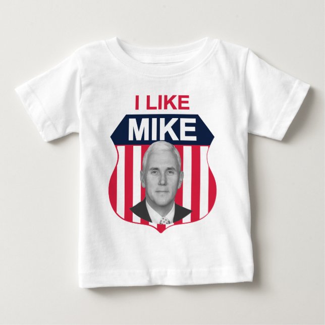 Camiseta Para Bebê Eu Gosto Do Mike Shield (Frente)