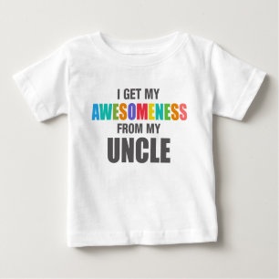 Camiseta Para Bebê Eu obtenho meu Awesomeness de meu tio
