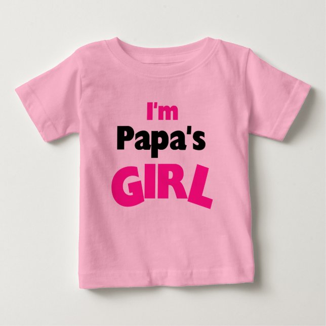 Camiseta Para Bebê Eu sou a garota do papai (Frente)