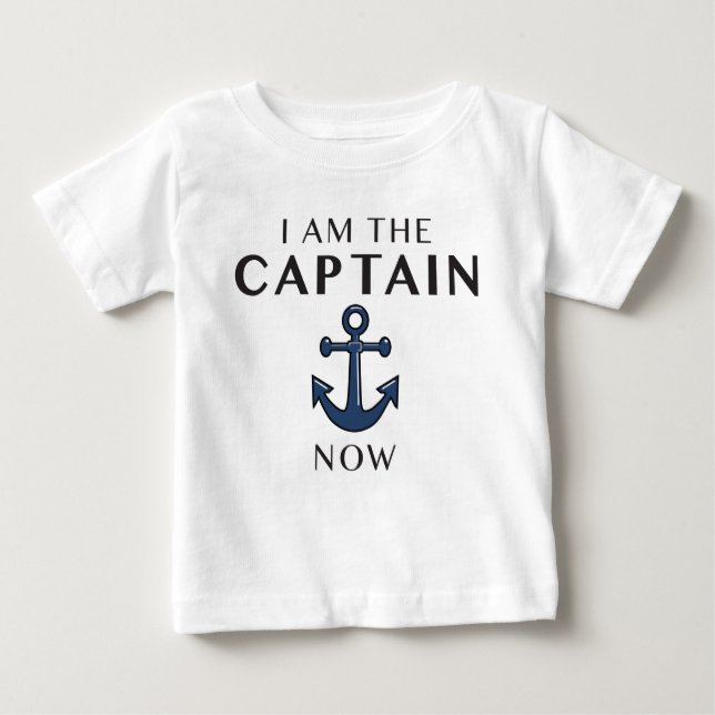 CAMISETA PARA BEBÊ EU SOU O CAPITÃO AGORA (Frente)