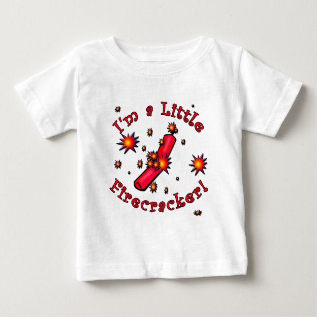 Camiseta Para Bebê Eu sou produtos pequenos de um foguete (Frente)