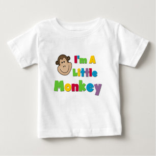 Camiseta Para Bebê Eu sou um macaco pequeno