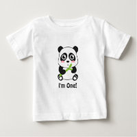 Eu sou um, primeiro aniversário, panda bonito do