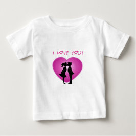 Camiseta Para Bebê Eu Te Amo