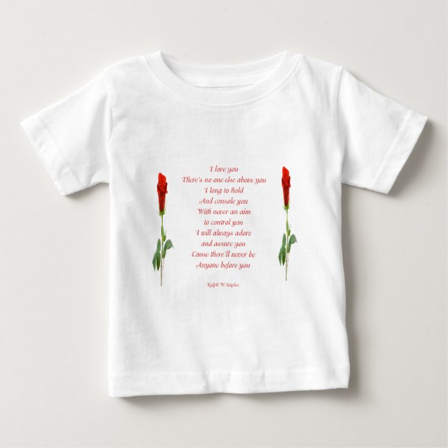 Camiseta Para Bebê Eu te amo (Frente)