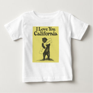 Camiseta Para Bebê Eu te amo Califórnia