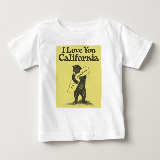 Camiseta Para Bebê Eu te amo Califórnia (Frente)