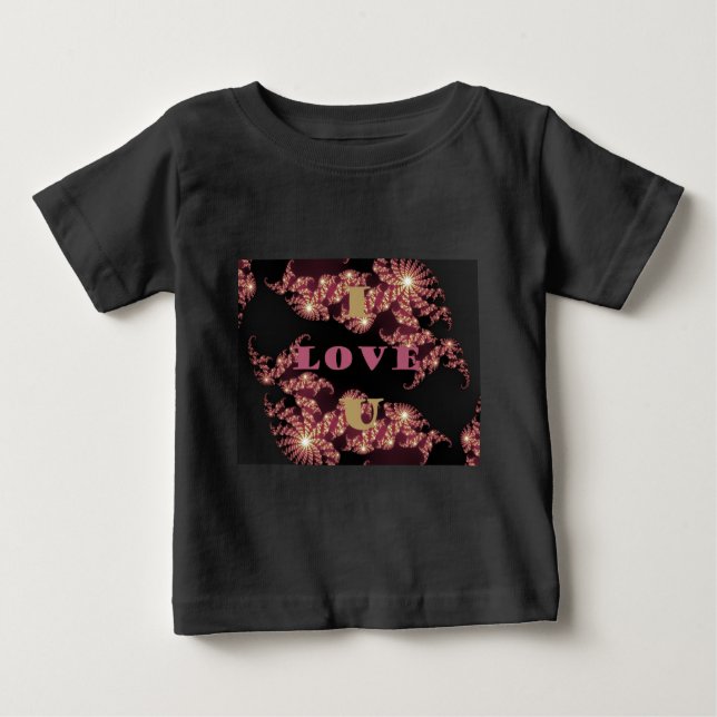 Camiseta Para Bebê Eu Te Amo Querida (Frente)