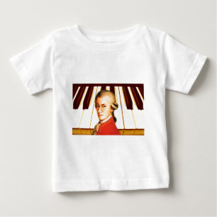 Camiseta Para Bebê Eu Toco Mozart_