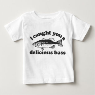 Camiseta Para Bebê Eu travei-o um baixo delicioso