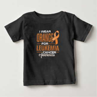 Camiseta Para Bebê Eu Visto Laranja Para A Consciência Do Cancer Da L