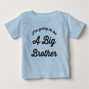 Camiseta Para Bebê Eu vou ser um Big Brother T Shirt Blue
