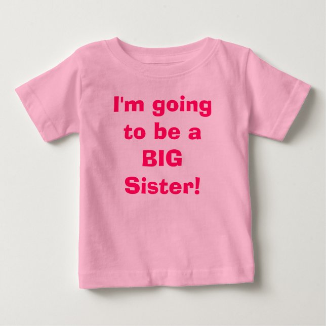 Camiseta Para Bebê Eu vou ser uma Irmã BIG! (Frente)