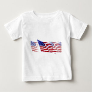 Camiseta Para Bebê EUA - Bandeira Americana