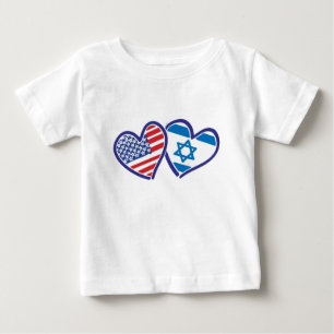 Camiseta Para Bebê EUA — Israel-Love-Final
