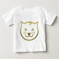 Face de Gato Dourada e Falso - Cor de fundo person