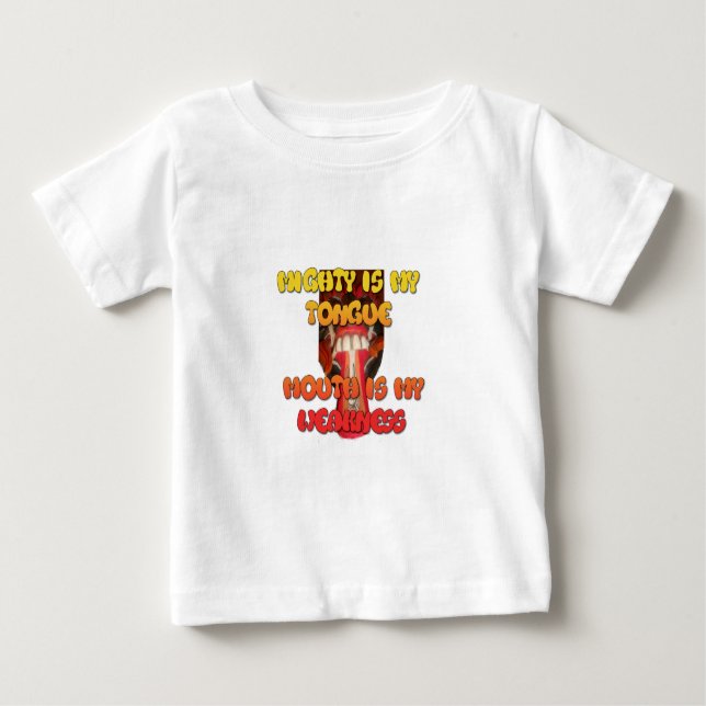 Camiseta Para Bebê Face do bobo: Humor de Expressão de Língua (Frente)