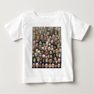 Camiseta Para Bebê Faces de Humanidade