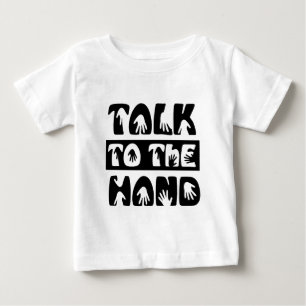 Camiseta Para Bebê Fale Com A Mão