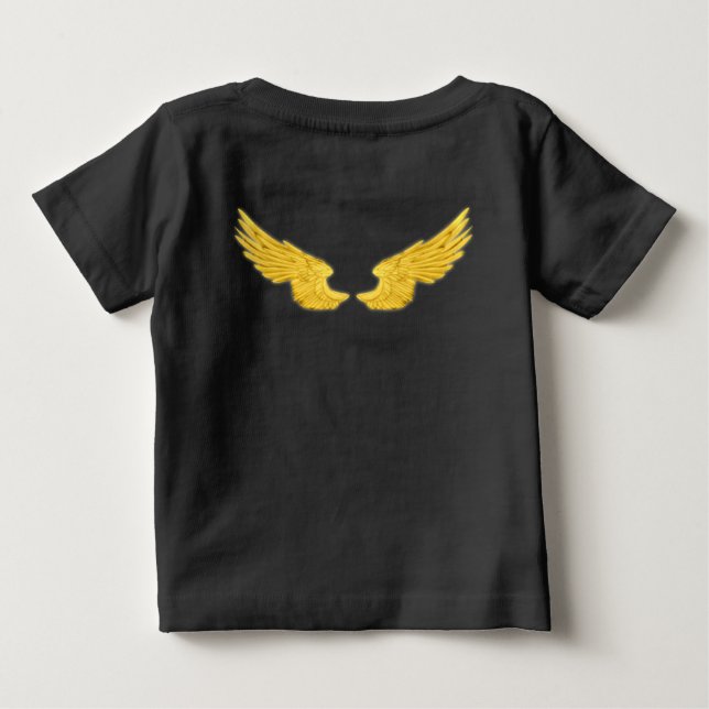 Camiseta Para Bebê Falln Ouro Angel Wings (Verso)