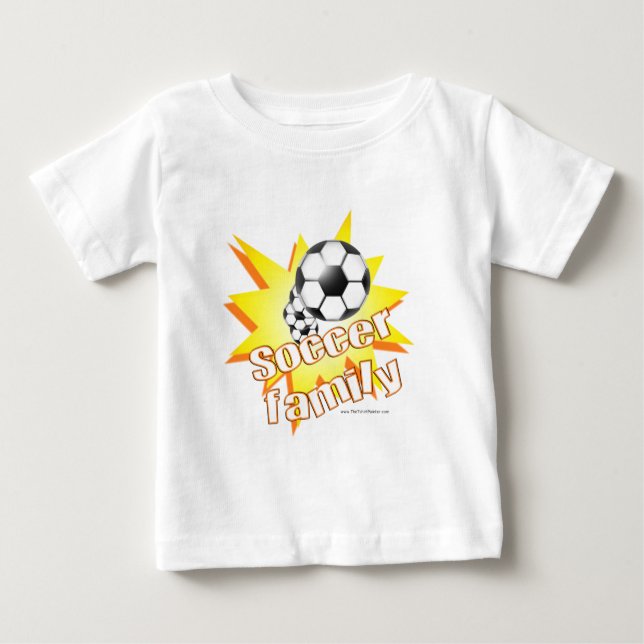 Camiseta Para Bebê Família de futebol (Frente)