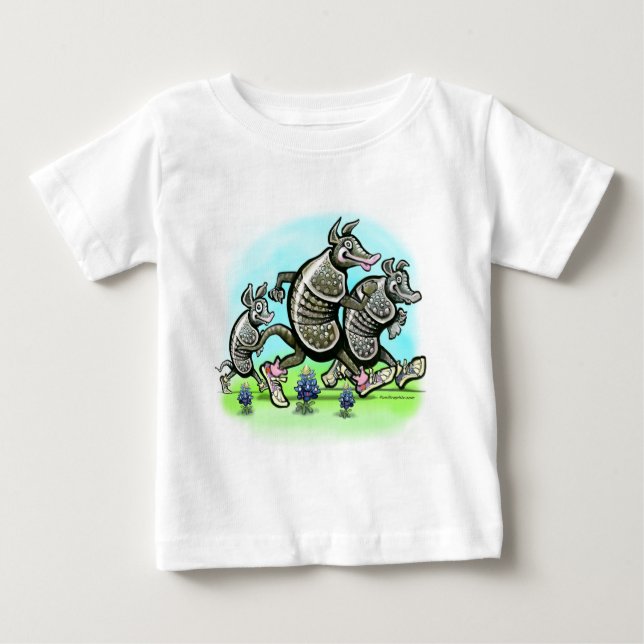 Camiseta Para Bebê Família Dillo (Frente)