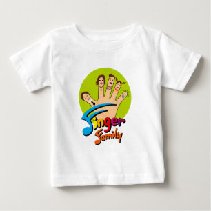 Camiseta Para Bebê Família do dedo