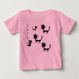 Camiseta Para Bebê Fato De Porco De Bebê GATO, Rosa