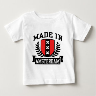 Camiseta Para Bebê Feito em Amsterdão