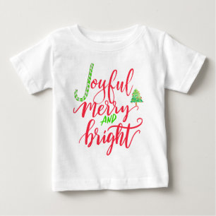 Camiseta Para Bebê Feliz alegre e roteiro brilhante de tipografia ver